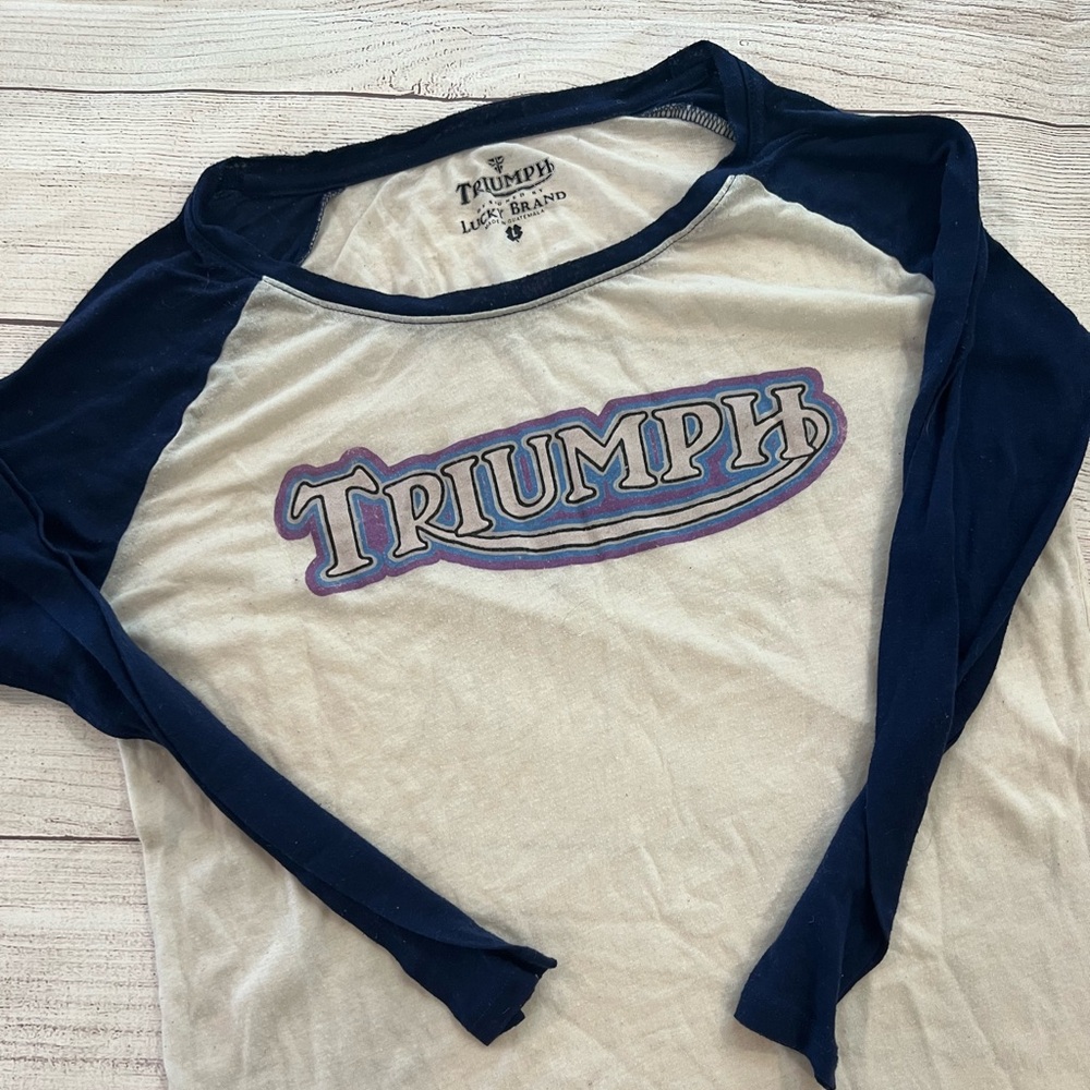Lucky Brand Triumph baseball tee